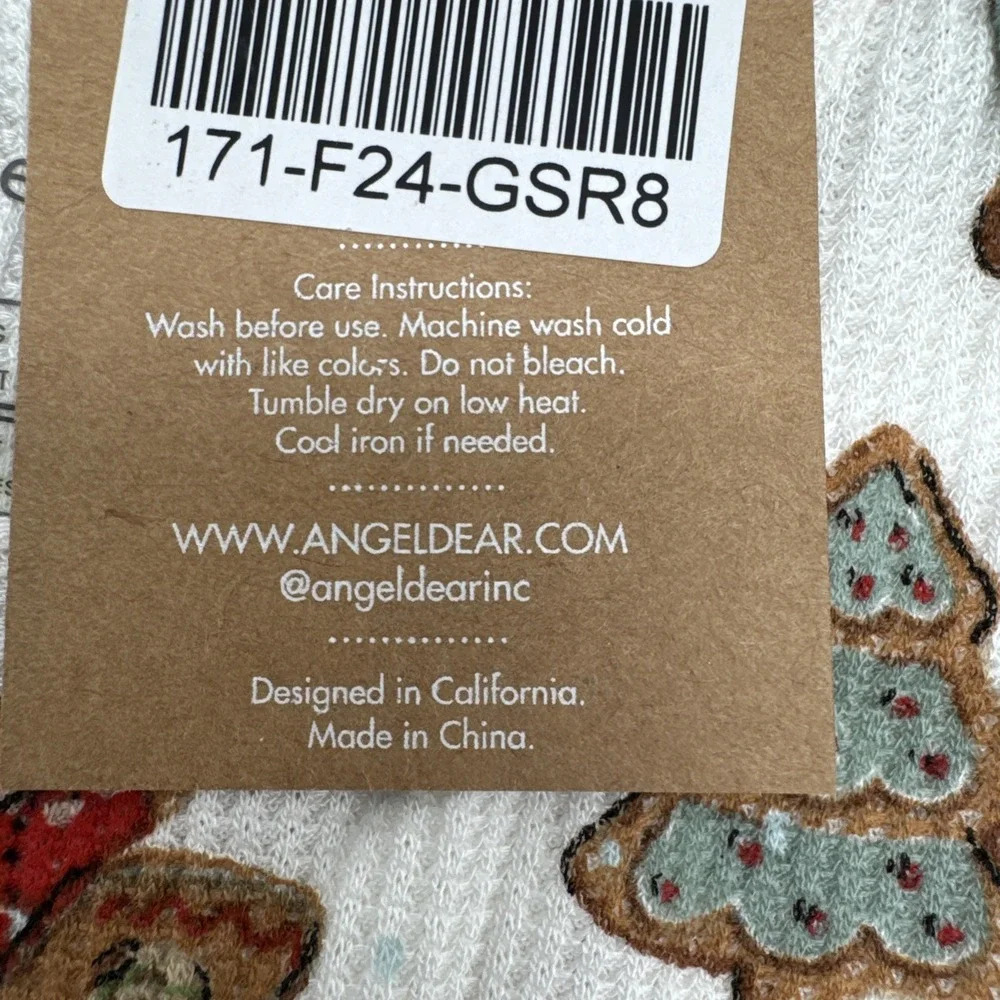 Angel Dear Pajamas 6 Bamboo Gingerbread Sleigh Ride NWT‎ 2 Piece